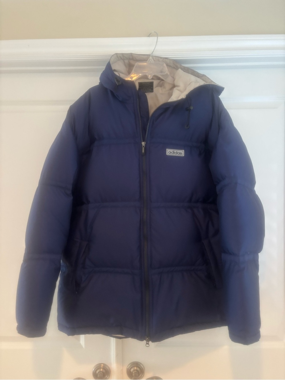 adidas Men’s Navy Puffer Jacket with Hood